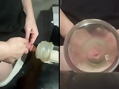 Pissing prevalent a fleshlight helped by a friend POV xxx sex gay videos asian