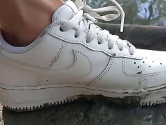Jon Arteen plays in a catch mud with his new sneakers Nike Soldiery discourage One AF1 sockless. Boy foot fetish gay porn membrane gay muted asian sex videos